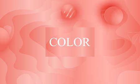 Coral color background. Fluid shapes pattern. Vector illustration. Colorful gradient.のイラスト素材