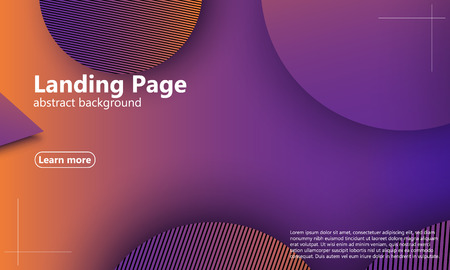 Website landing page. Geometric background. Minimal abstract cover design. Creative colorful wallpaper. Trendy gradient poster. Vector illustration.のイラスト素材