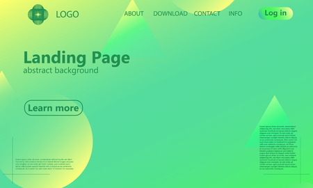 Website landing page. Geometric background. Minimal abstract cover design. Creative colorful wallpaper. Trendy gradient poster. Vector illustration.のイラスト素材
