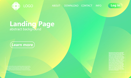 Website landing page. Geometric background. Minimal abstract cover design. Creative colorful wallpaper. Trendy gradient poster. Vector illustration.のイラスト素材