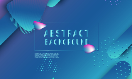 Fluid shapes composition. Modern abstract cover design. Creative colorful wallpaper. Trendy gradient poster. Vector illustration.のイラスト素材
