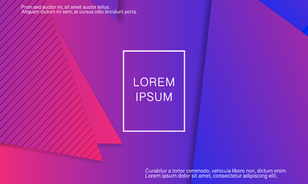 Geometric background. Minimal abstract cover design. Creative colorful wallpaper. Trendy gradient poster. Vector illustration.のイラスト素材