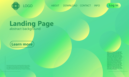 Website landing page. Geometric background. Minimal abstract cover design. Creative colorful wallpaper. Trendy gradient poster. Vector illustration.のイラスト素材