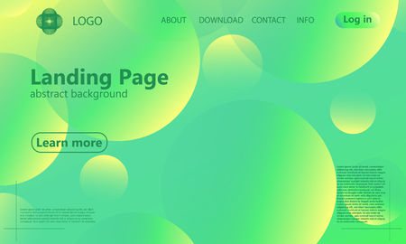 Website landing page. Geometric background. Minimal abstract cover design. Creative colorful wallpaper. Trendy gradient poster. Vector illustration.のイラスト素材
