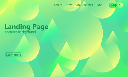 Website landing page. Geometric background. Minimal abstract cover design. Creative colorful wallpaper. Trendy gradient poster. Vector illustration.のイラスト素材