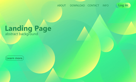 Website landing page. Geometric background. Minimal abstract cover design. Creative colorful wallpaper. Trendy gradient poster. Vector illustration.のイラスト素材
