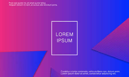 Geometric background. Minimal abstract cover design. Creative colorful wallpaper. Trendy gradient poster. Vector illustration.のイラスト素材