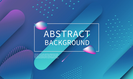 Fluid shapes composition. Modern abstract cover design. Creative colorful wallpaper. Trendy gradient poster. Vector illustration.のイラスト素材