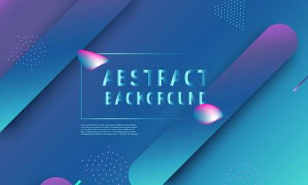 Fluid shapes composition. Modern abstract cover design. Creative colorful wallpaper. Trendy gradient poster. Vector illustration.のイラスト素材