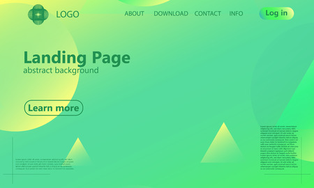 Website landing page. Geometric background. Minimal abstract cover design. Creative colorful wallpaper. Trendy gradient poster. Vector illustration.のイラスト素材