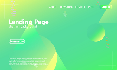 Website landing page. Geometric background. Minimal abstract cover design. Creative colorful wallpaper. Trendy gradient poster. Vector illustration.のイラスト素材