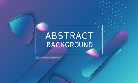 Fluid shapes composition. Modern abstract cover design. Creative colorful wallpaper. Trendy gradient poster. Vector illustration.のイラスト素材