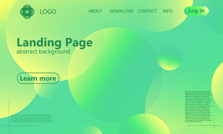 Website landing page. Geometric background. Minimal abstract cover design. Creative colorful wallpaper. Trendy gradient poster. Vector illustration.のイラスト素材