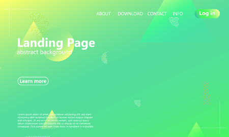 Website landing page. Geometric background. Minimal abstract cover design. Creative colorful wallpaper. Trendy gradient poster. Vector illustration.のイラスト素材