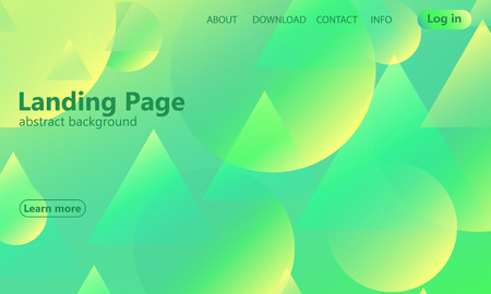 Website landing page. Geometric background. Minimal abstract cover design. Creative colorful wallpaper. Trendy gradient poster. Vector illustration.のイラスト素材