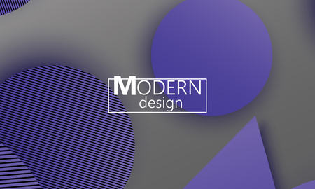Geometric background. Material design. Minimal abstract cover. Creative colorful wallpaper. Trendy gradient poster. Vector illustration.のイラスト素材