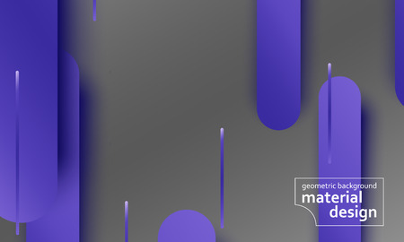 Geometric background. Material design. Minimal abstract cover. Creative colorful wallpaper. Trendy gradient poster. Vector illustration.のイラスト素材