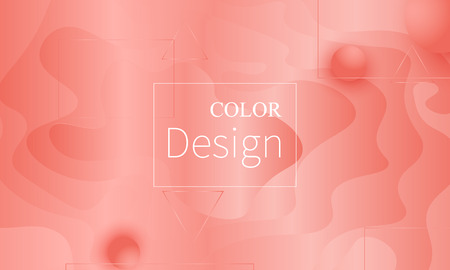 Coral color background. Fluid shapes pattern. Vector illustration. Colorful gradient.のイラスト素材
