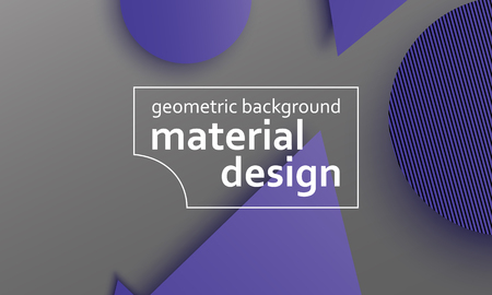 Geometric background. Material design. Minimal abstract cover. Creative colorful wallpaper. Trendy gradient poster. Vector illustration.のイラスト素材