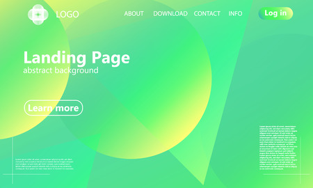 Website landing page. Geometric background. Minimal abstract cover design. Creative colorful wallpaper. Trendy gradient poster. Vector illustration.のイラスト素材