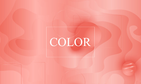 Coral color background. Fluid shapes pattern. Vector illustration. Colorful gradient.のイラスト素材