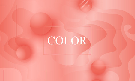Coral color background. Fluid shapes pattern. Vector illustration. Colorful gradient.のイラスト素材