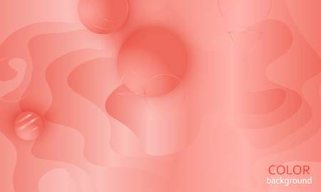 Coral color background. Fluid shapes pattern. Vector illustration. Colorful gradient.のイラスト素材