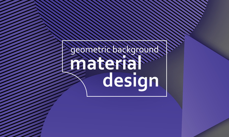 Geometric background. Material design. Minimal abstract cover. Creative colorful wallpaper. Trendy gradient poster. Vector illustration.のイラスト素材