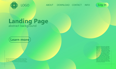 Website landing page. Geometric background. Minimal abstract cover design. Creative colorful wallpaper. Trendy gradient poster. Vector illustration.のイラスト素材