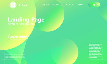 Website landing page. Geometric background. Minimal abstract cover design. Creative colorful wallpaper. Trendy gradient poster. Vector illustration.のイラスト素材