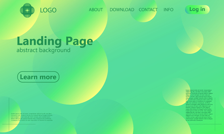 Website landing page. Geometric background. Minimal abstract cover design. Creative colorful wallpaper. Trendy gradient poster. Vector illustration.のイラスト素材