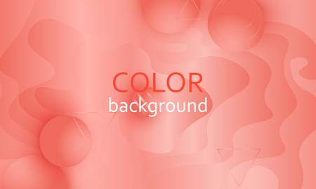 Coral color background. Fluid shapes pattern. Vector illustration. Colorful gradient.のイラスト素材