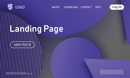 Landing page. Website template. Abstract background. Web design landing page. Trendy gradient poster. Vector illustration.のイラスト素材