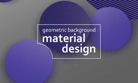 Geometric background. Material design. Minimal abstract cover. Creative colorful wallpaper. Trendy gradient poster. Vector illustration.のイラスト素材