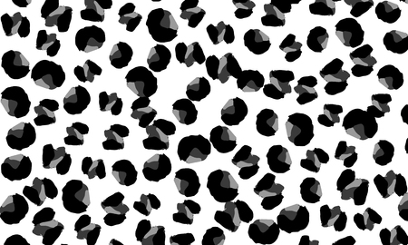 Leopard print. Animal skin pattern. Black leopard pattern. Panther skin background. Vector.のイラスト素材