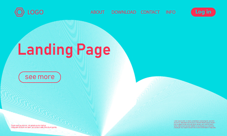 Landing page template. Abstract fluid background. Flow design. Vector illustration.のイラスト素材