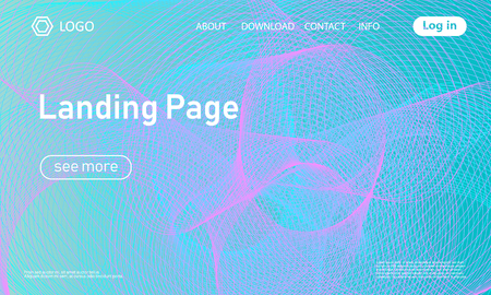 Landing page template. Abstract fluid background. Flow design. Vector illustration.のイラスト素材
