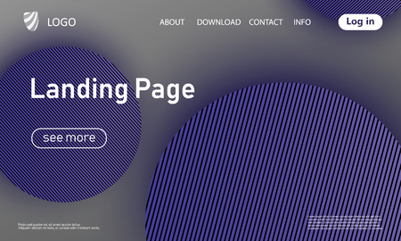 Landing page. Website template. Abstract background. Web design landing page. Trendy gradient poster. Vector illustration.のイラスト素材