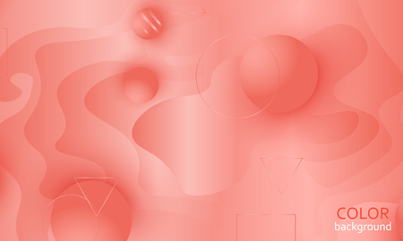 Pink fluid pattern. Coral background. Vector illustration. Coral color gradient.のイラスト素材