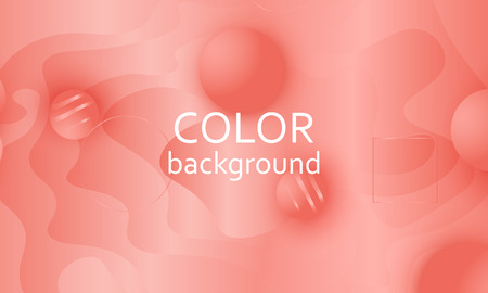 Coral background. Vector illustration. Coral color gradient. Pink fluid pattern.のイラスト素材