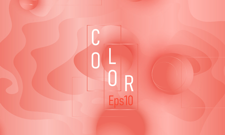 Coral background. Vector illustration. Coral color gradient. Pink fluid pattern.のイラスト素材