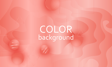 Pink fluid pattern. Coral background. Vector illustration. Coral color gradient.のイラスト素材