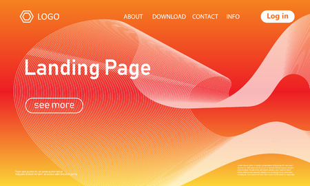 Landing page template. Abstract fluid background. Flow design. Vector illustration.のイラスト素材