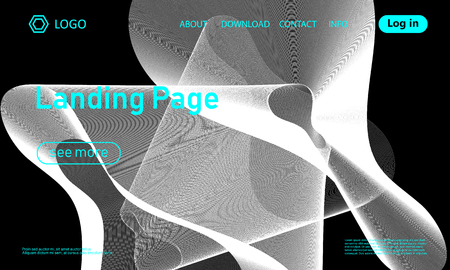 Landing page template. Abstract fluid background. Flow design. Vector illustration.のイラスト素材