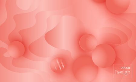 Coral color gradient. Pink fluid pattern. Coral background. Vector illustration.のイラスト素材