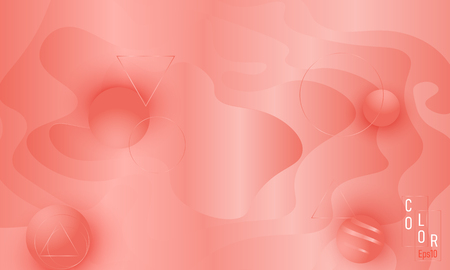 Pink fluid pattern. Coral background. Vector illustration. Coral color gradient.のイラスト素材