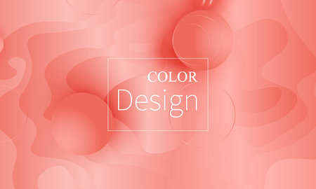 Coral background. Vector illustration. Coral color gradient. Pink fluid pattern.のイラスト素材