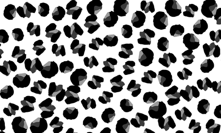 Leopard print. Animal skin pattern. Black leopard pattern. Panther skin background. Vector.のイラスト素材