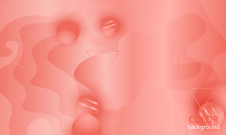 Pink fluid pattern. Coral background. Vector illustration. Coral color gradient.のイラスト素材