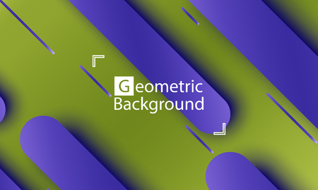 Geometric background. Material design. Minimal abstract cover. Creative colorful wallpaper. Trendy gradient poster. Vector illustration.のイラスト素材